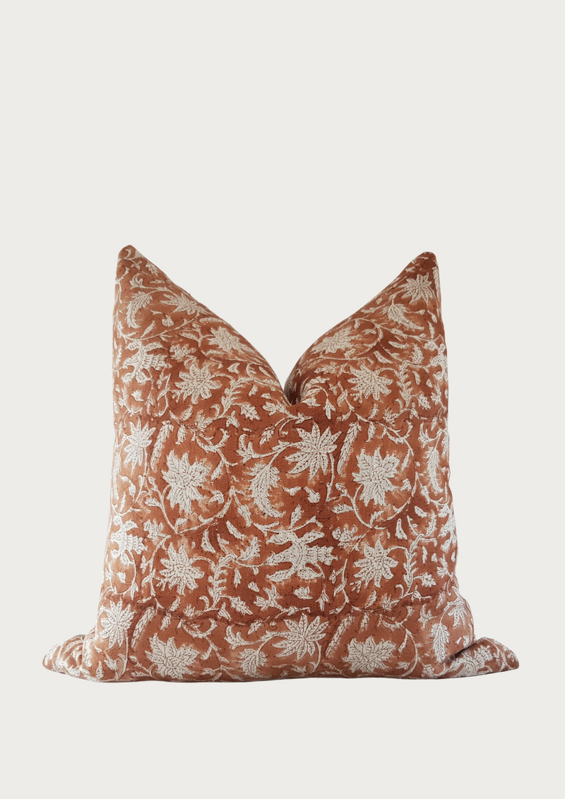 Citrine Floral Cushion Cover